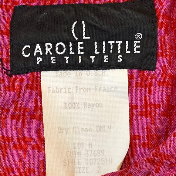 VNTG Carole Little Red and Yellow Blazer Vibrant Suit Jacket - Picture 2 of 10